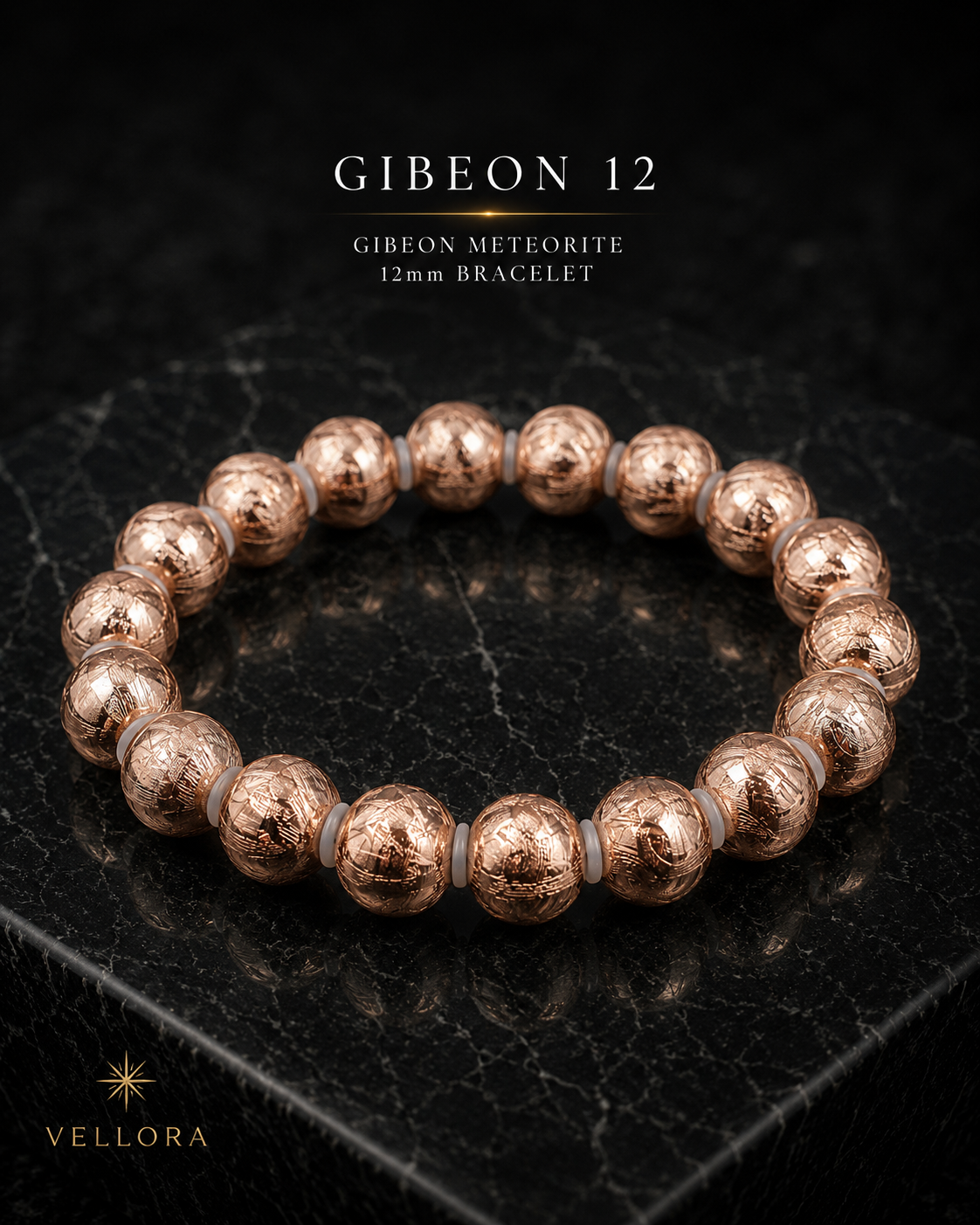 GIBEON 12｜ギベオン鉄隕石 12mmブレスレット